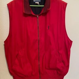 Men’s Red sleevless zip up Jacket